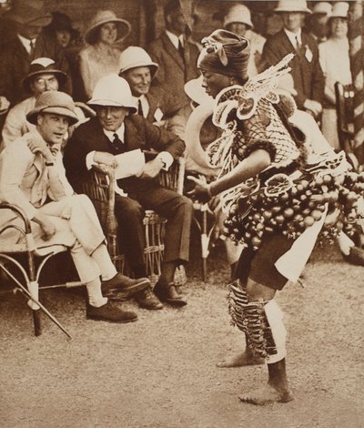 A Native Dancing for King Edward VIII on the Way to South Africa, Freetown, Sierra Leone by English Photographer
